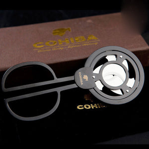 Trible Blades Black Cigar Cutter Stainless Steel